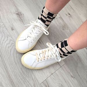 Veja | Esplar white leather sporty monochrome tennis prep sneakers | WMS 6